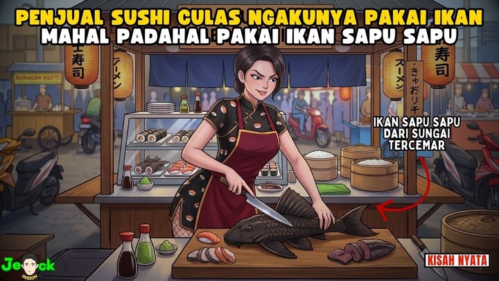 AZAB PENJUAL SUSHI CULAS NGAKUNYA PAKAI IKAN MAHAL PADAHAL PAKAI IKAN SAPU SAPU