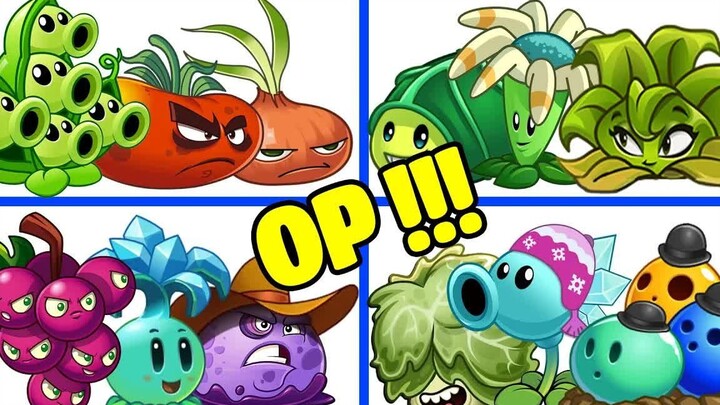 PvZ 2: 4 Super Plants vs. Zombie Team - Ultomato x Grapeshot x Boom Flower x Snow Pea