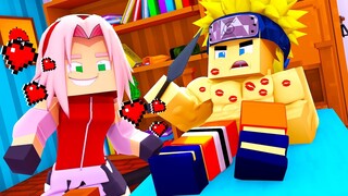 O NARUTO MUSCULOSO ACORDOU COM A SAKURA APAIXONADA ENCHENDO ELE DE BEIJOS NO MINECRAFT