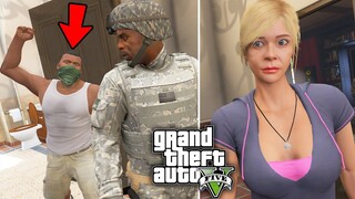 GTA 5 - What Happens when Franklin Breaks in ARMY Michael's House!(Military House Repossession)