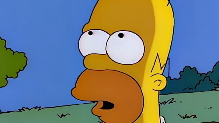The Simpsons: Homer fakes his death and sees his long-dead mother in a cemetery