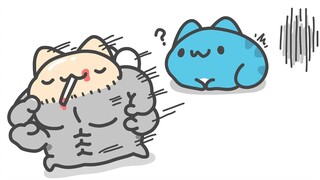 The cat is bald but has become stronger