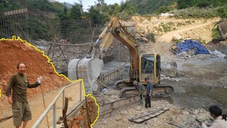 Kiểm tra Móng cầu đổ xong - Cụ Chiêu bất ngờ tặng thơ về Cầu huyền thoại Chống Chơ