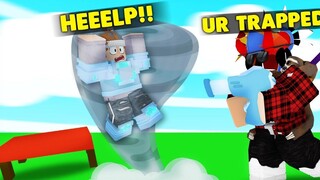 พวกเขาเรียกฉันว่าแฮ็กเกอร์ที่ใช้ TORNADOS (ROBLOX BEDWARS)