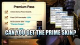 CAN YOU GET THE PRIME SKIN WITH JUST THE M3 PASS?