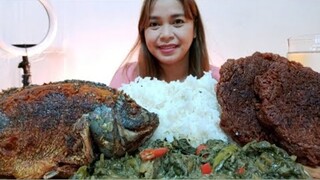 SPICY LAING FRIED TILAPIA AND TORTANG ALAMANG MUKBANG