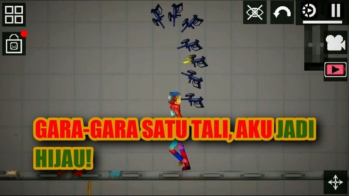 😱 [Melon Sandbox] -- GARA-GARA SATU TALI, AKU JADI HIJAU! (2)