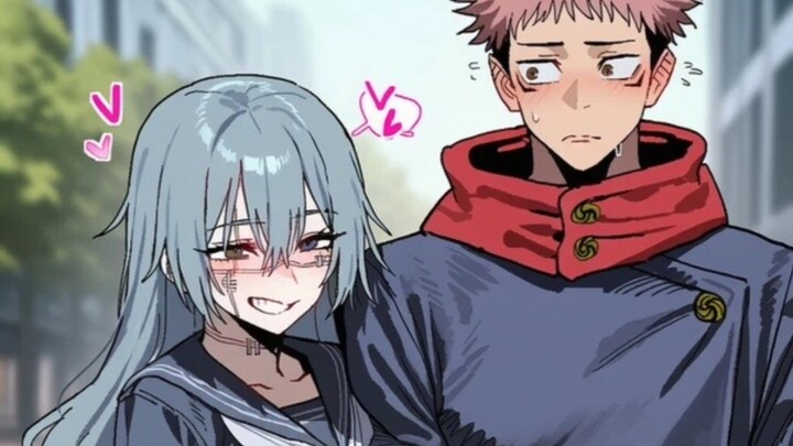 The crowd cheers: “Just a nobody! A lowly kitchen boy, Itadori! Take him down—easy peasy!”