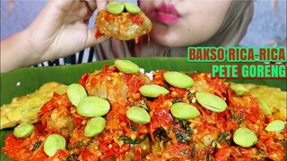 ASMR BAKSO RICA-RICA PEDAS PAKAI PETE GORENG ENDOLITA | ULUL ASMR MUKBANG INDONESIA