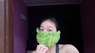 CARA BUAT MASKER KAIN TANPA DIJAHIT! HOW TO FOLD FABRIC AND TURN INTO MASK