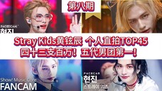 【Stray Kids黄铉辰】个人直拍top45,43支百万直拍,一支千万,数量和质量均稳居五代第一!