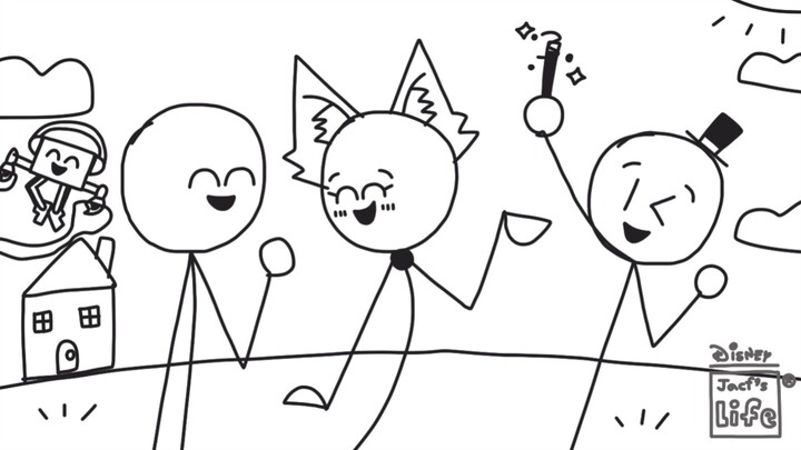 99 Minutes Compilation! ⏰ | Stickman Compilation | Jacf's Life | @disneyjr