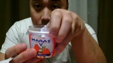 ASMR EATING SOUNDS - TURKISH ICE CREAM/MARAS DONDURMASI/STRAWBERRY FLAVOUR