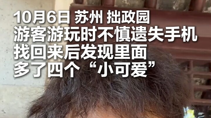 A tourist accidentally lost their phone while sightseeing, and upon retrieving it, discovered four “