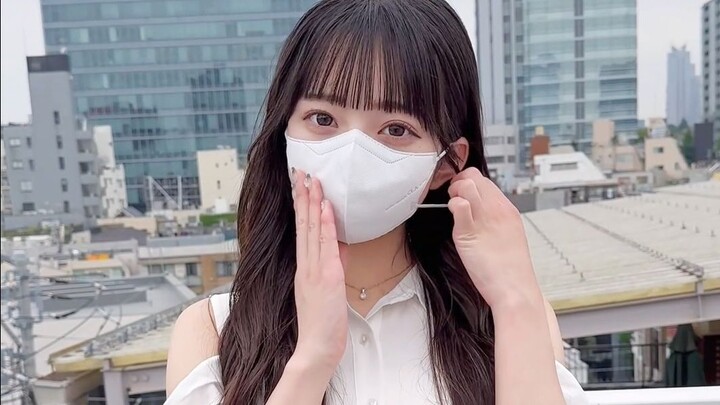 Cherry Blossom Girl Removing Mask Series