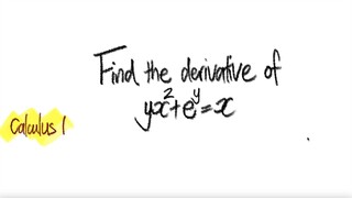 Find the derivative of yx^2+e^y=x