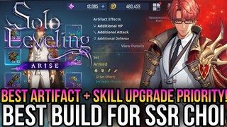 Solo Leveling Arise - Best SSR Choi Build! *Artifact & Teams & Skills Upgrade Priority*