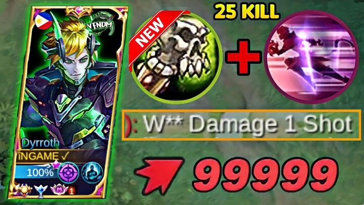ONLY 3.1% OF DYRROTH USERS KNOWS THIS SECRET BEST BUILD IN MYTHIC GLORY SOLO RAN