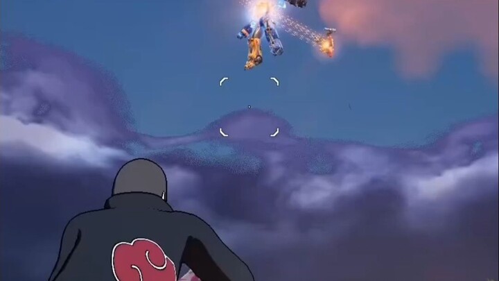 Fortnite has turned into this now? Itachi’s turned into a mech—well, that’s something…