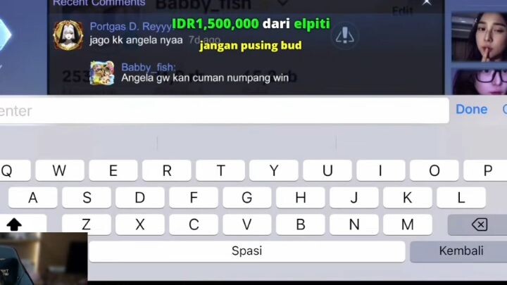 momen budi di donate 1,5 juta