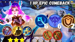 REASON WHY ODETTE KNOWN AS QUEEN OF MAGE IN MAGIC CHESS MLBB | 1 HP EPIC COMEBACK 3 STAR ODETTE CORE