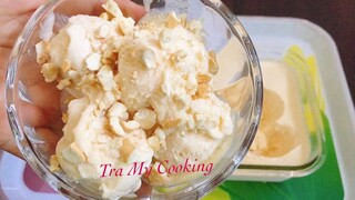 KEM - Cách làm Kem Vani Hạt Macca xốp dẻo, không dăm đá | Tra My Cooking