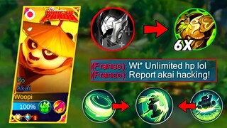 JUNGLE AKAI + 6X NEW REVAMP GUARDIAN HELMET!? 😱 (INFINITE HP) | MLBB