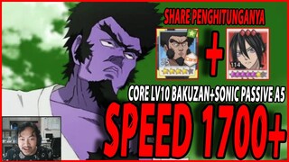 🔥🔥SPEED 1700+!! LINE UP SULTAN CORE LEVEL 10 [INCREASE SPEED+BURST] - ONE PUNCH MAN:The Strongest