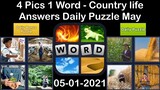 4 Pics 1 Word - Country life - 01 May 2021 - Answer Daily Puzzle + Daily Bonus Puzzle