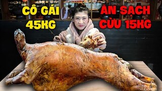 Choáng Với Cô Gái Nặng 45kg Ăn Hết Con Cừu 15kg, Ăn Khoẻ Bằng 100 Người