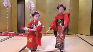 Five-year-old and two-year-old sisters Japanese dance 2
