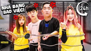 Thử Thách 24h Dính Liền Cùng Nhau Ăn Ngủ Nghỉ | HEAVY
