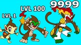 Thu Phục Và Tiến Hóa Pokemon Khỉ Kuawr ChimChar Dùng 20k Gem - Poke Đại Chiến - Top Game - Thành EJ