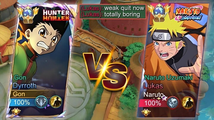 1v1 Dyrroth Gon Vs Naruto Lukas  Bro Thinks He is The Strongest!!  Epic Battle -