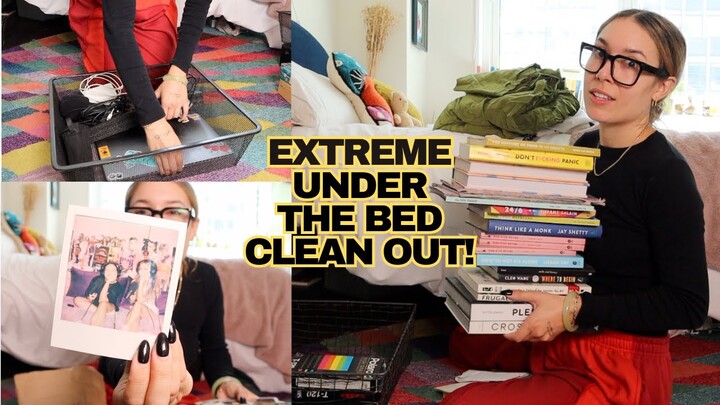 EXTREME under the bed clean out! (organizing + downsizing for my move)