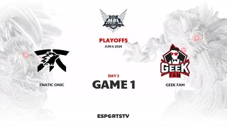 Fnatic Onic vs Geek Fam GAME 1 MPL ID S13 PLAYOFFS | GEEK VS FNOC ESPORTSTV