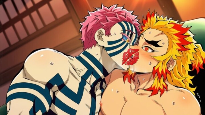 Rengoku and akaza scene 🔞‼️