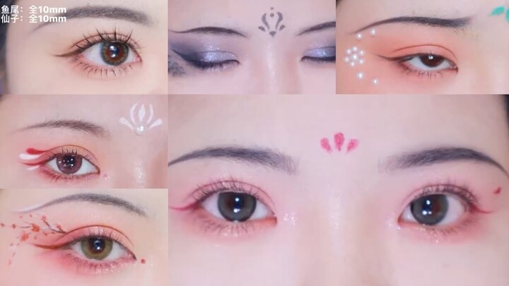 Trang điểm mắt, vẽ chu sa cổ trang Trung| Chinese ancient eyes makeup- Nhã Di Các.