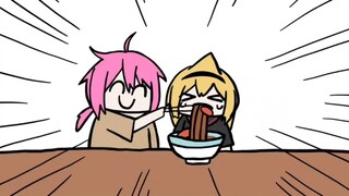 Father-daughter curry udon