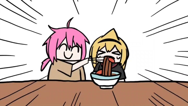 Father-daughter curry udon