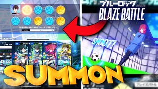 Bluelock Blaze Battle SUMMON Animation & NEW gameplay!!!!