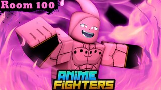 PEGUEI ROOM 100 COM OS BR MAIS FORTE DO ANIME FIGHTERS SIMULATOR ROBLOX