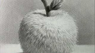 طريقة رسم تفاحة بملمس الشعر