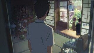 Hodaka confesses his love to Mitsuha and shoots Tachibana Taki