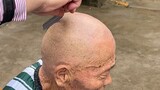 Super long video of shaving my old father’s head and shaving his face at home
