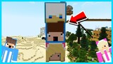 MIPAN & ZUZUZU Buat Tower Bentuk Kepala Paling Besar Di Minecraft Survival! TINGGI BANGET