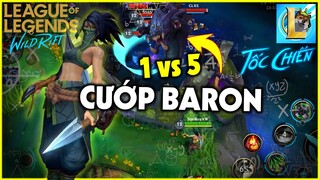 (LOL Mobile) Pha 1 vs 5 cướp Baron lật kèo vi diệu với Akali Tốc Chiến | StarBoyVN