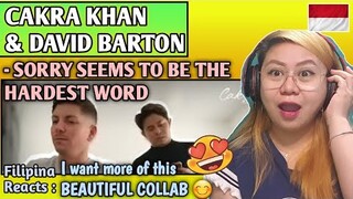 CAKRA KHAN - SORRY SEEMS TO BE THE HARDEST WORD with DAVID BARTON (Cover) || REACTS