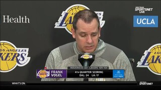 Frank Vogel : "When you fall short it hurts. But we have a resilient group, mentally tough group."