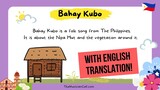 Bahay Kubo With English Translation - A Folk Song from The Philippines